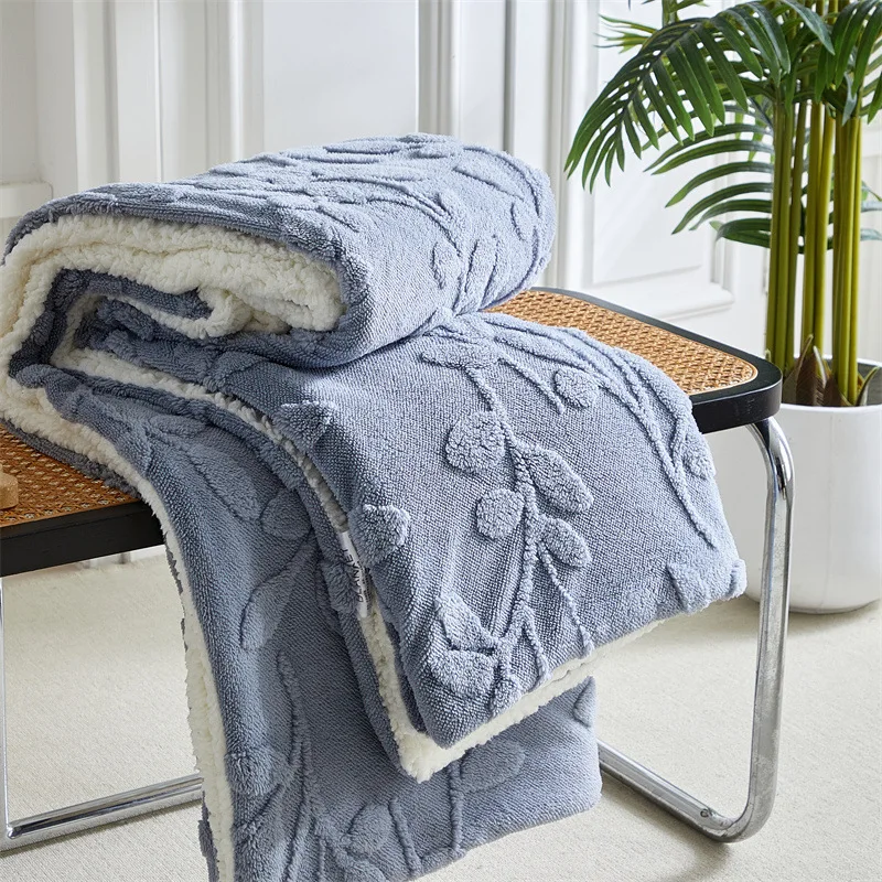 

2025 New Four Season Universal Double-layer Multifunctional Lamb Wool Blanket Thickened Warm Leisure Blanket Office Nap Blanket