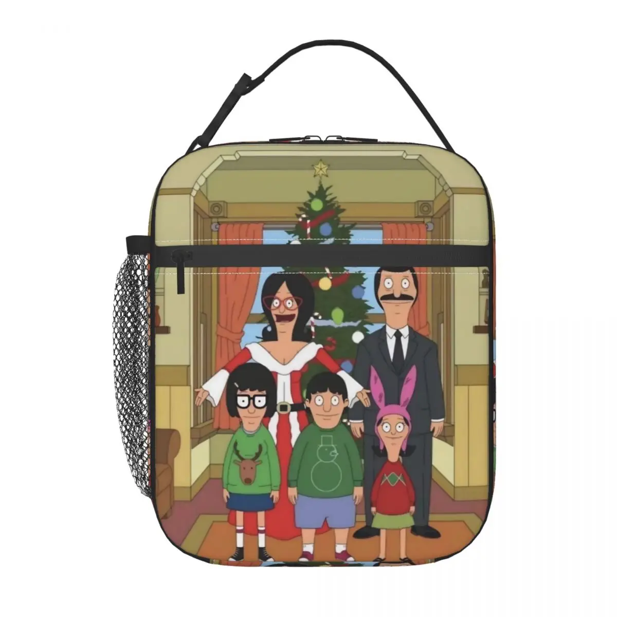 

B-Bob Burgers Thanksgiving Thermal Insulated Lunch Bag for Picnic Portable Bento Box Cooler Thermal Lunch Boxes