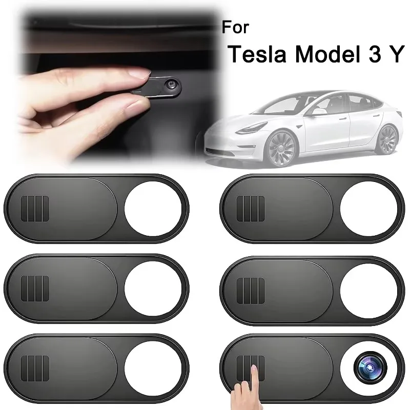 1/2/4/6Ultra Thin Slide Webcam Cover for IPad Tablet Laptop Slide Sticker Privacy Protector for Tesla Interior Cabin Camera
