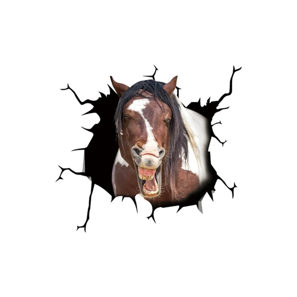 Animal enthusiast horse, pig shaped car, window polyethylene sticker, fashionable style accessories, PVC decal, various sizes