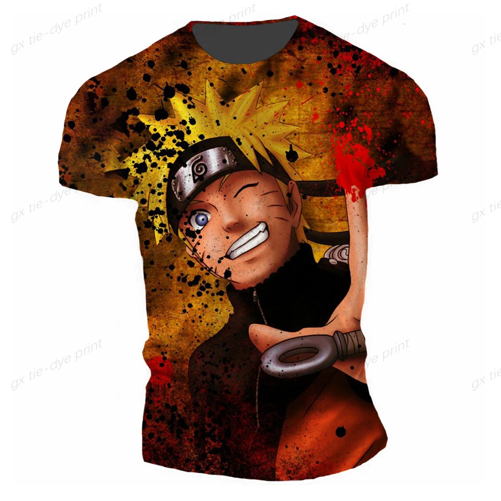 

Summer Naruto Men's T-shirt Anime Uzumaki Naruto 3D Printed T-shirt Streetwear Casual Short Sleeve Children's T-shirt Anime Tops