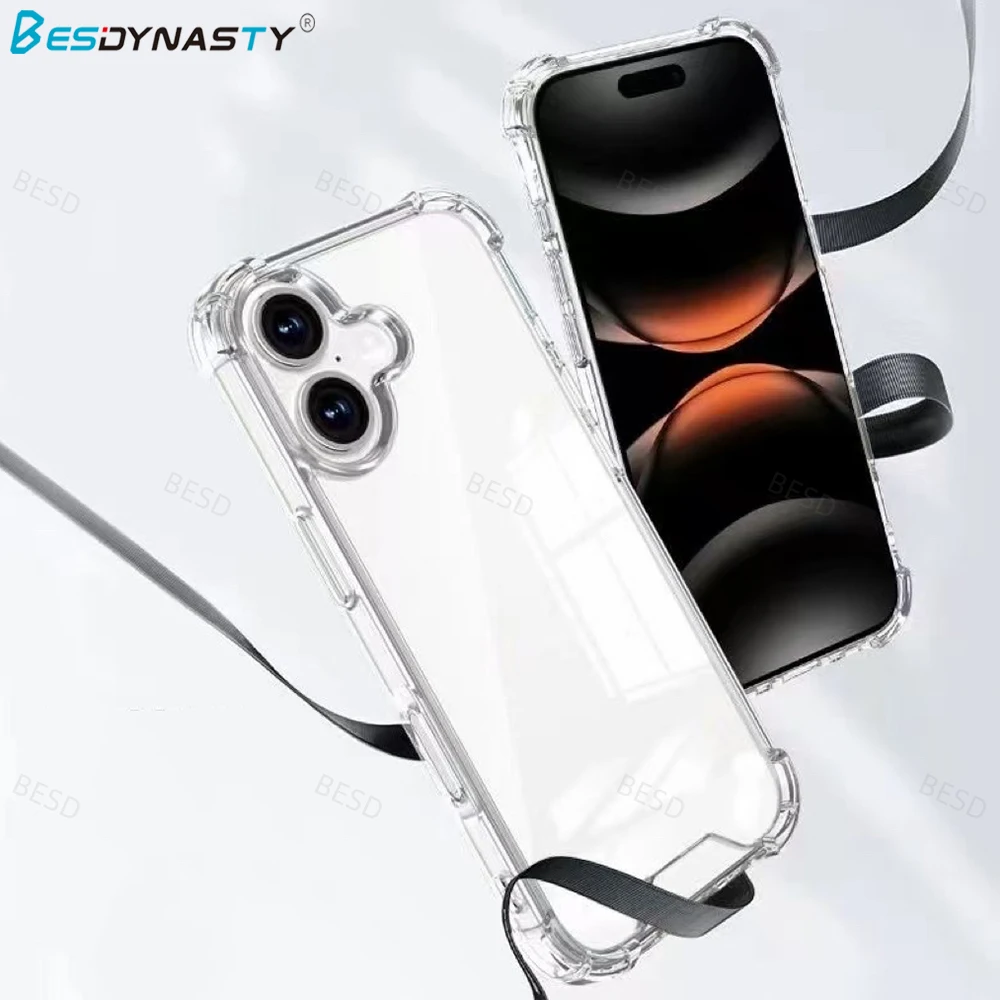 Hybrydowe twarde akrylowe przezroczyste etui do iPhone 18 Pro 17 Pro Max 16 15 14 13 12 11 ProMax z poduszką powietrzną, odporne na wstrząsy, przezroczysta tylna obudowa — zdjęcie produktu 3