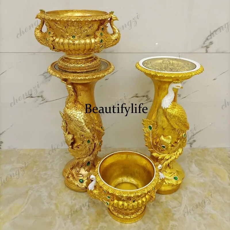 European-style living room floor-standing large vase ornament, home decoration, TV cabinet, wedding gift