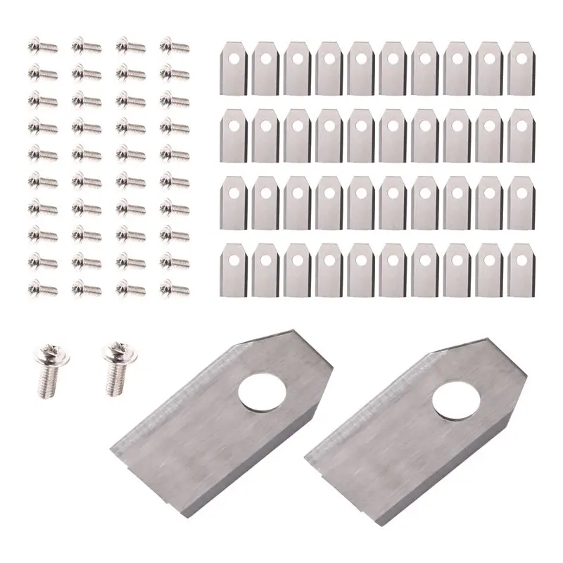 ABEZ Replacement Blades(42PCS) With Screws For ECOVACS Goat G1 O500, O800 O1200, G1-800 G1-1600 Robotic Lawn Mowers