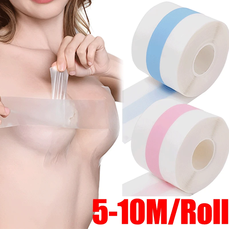 5/10M Transparent Breast Lift Tape Women Invisible Push Up Bra Sticker Tapes Body Boob Lift Up Bandage Tape Chest Breast Petals