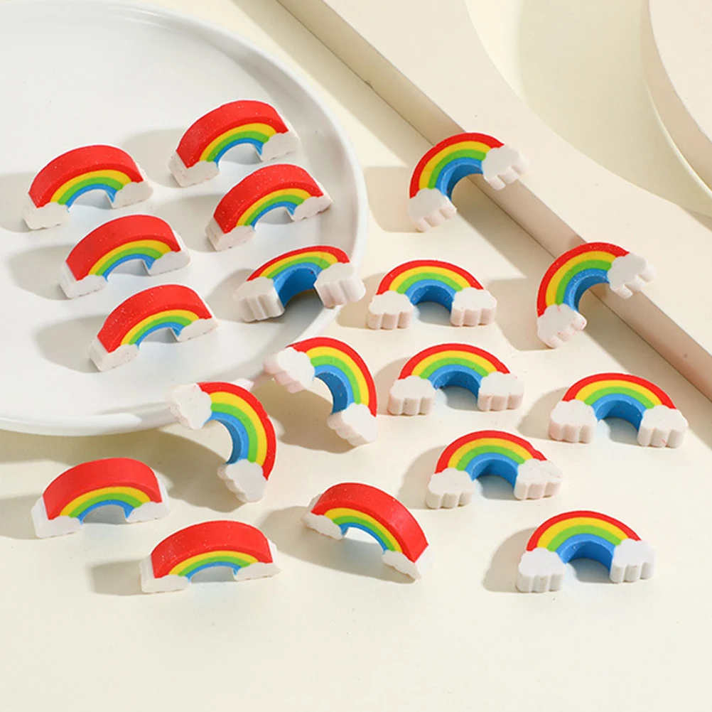 

100 Pcs Rainbow Eraser Erasers Mini for Cute School Little Cartoon Student
