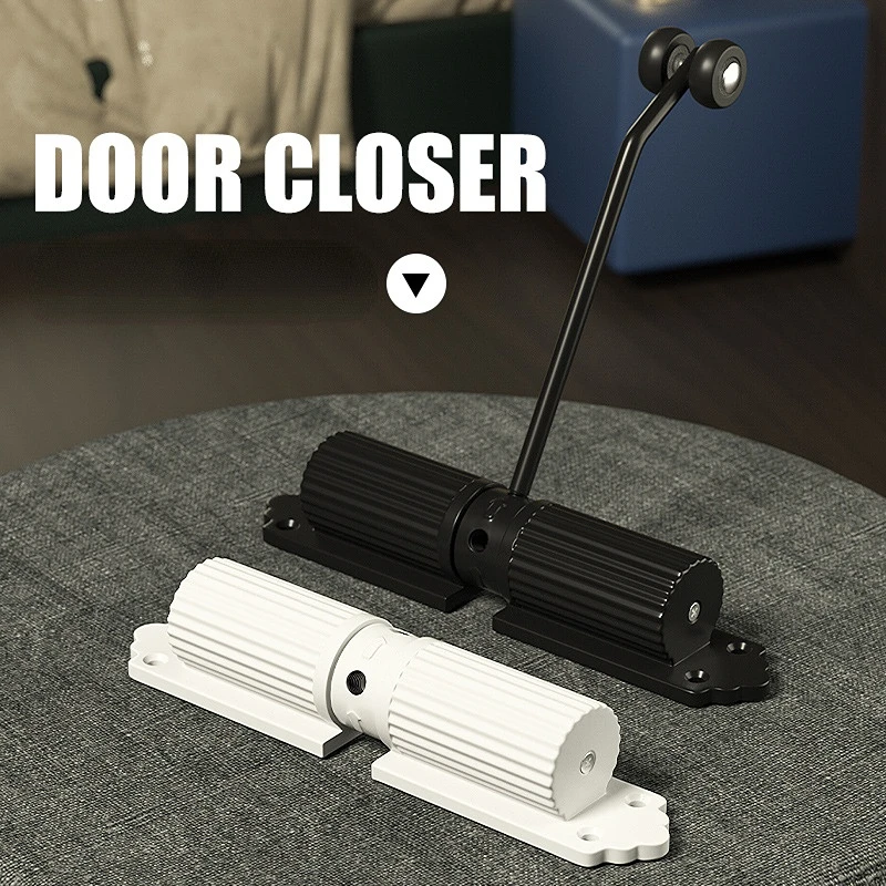 Door Closers Simple Automatic Safety Spring Device Silent Cast 180 Degree Aluminium Sliding Closing Glass Soft Door Household