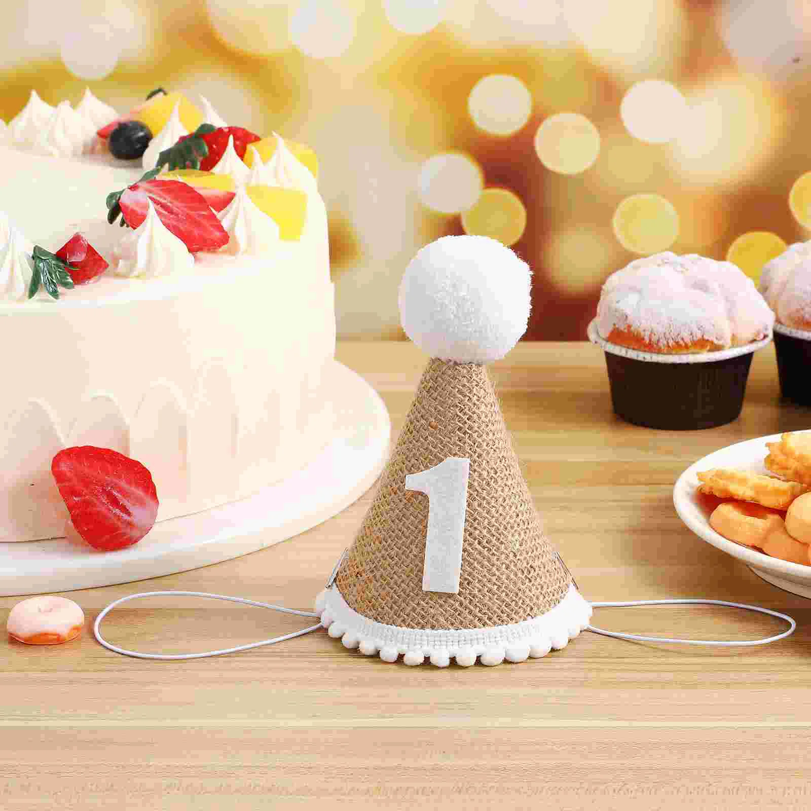 Gorro de fiesta de cumpleaños para niños, gorro de bebé, gorros para niños, accesorios para niñas, primer año