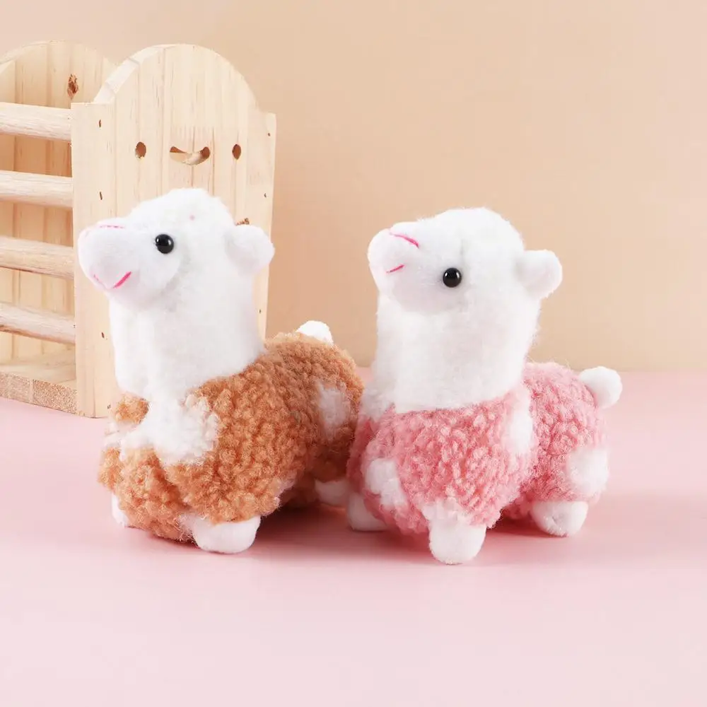 Cute Cartoon Alpaca Plush Doll Soft Plush Stuffed Animal Toy Keychains Bag Pendant for Children Birthday Gift