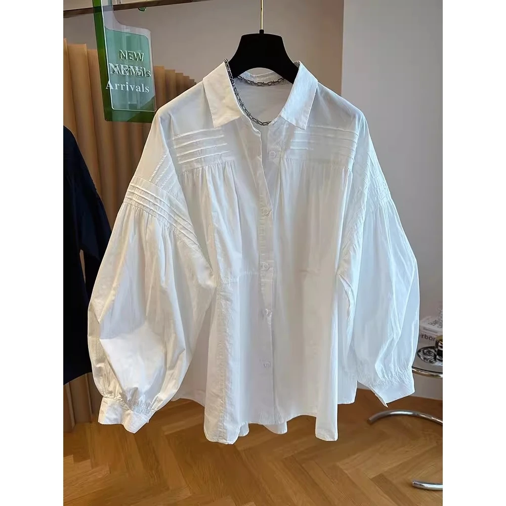 

Повседневный длинный све irt, мужской и женский плиссированный дизайн оверсайз, осень-зима, уличный простой топ свободного покроя в Гонконге