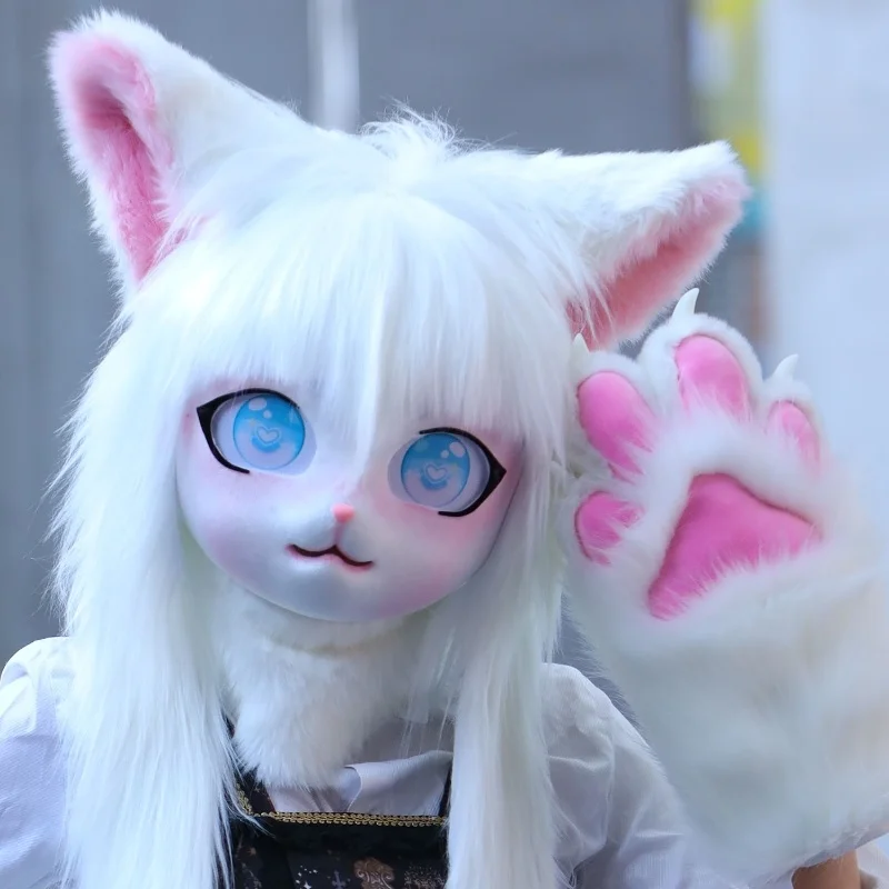 Animal Costume Kig Series Animal Head Products Anime Exhibition Wearable Headgear Lolita Dress Up Cute Doll Headwear