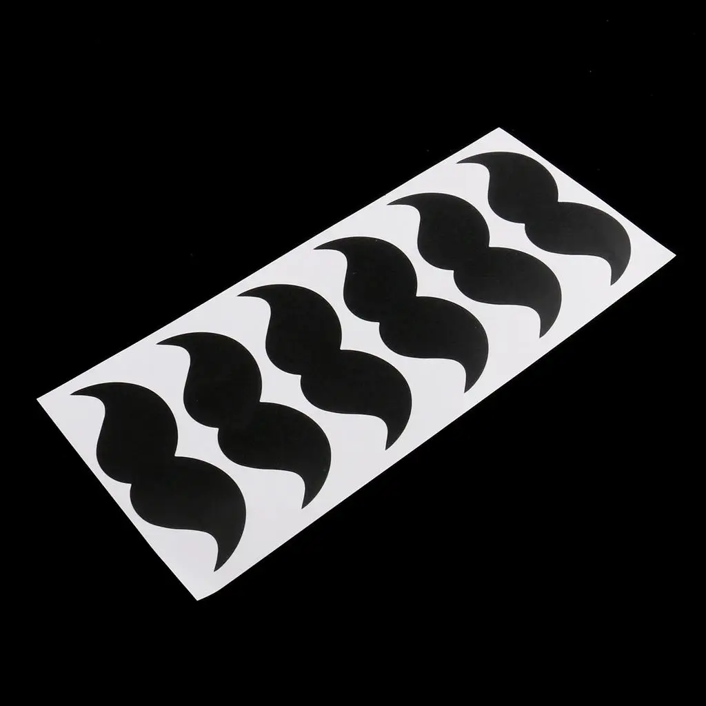 54pcs Black Chalk Board Vinyl Mustache Decal Stickers Art DIY Crafts Use for Put on Jar Container Storage Bin Box