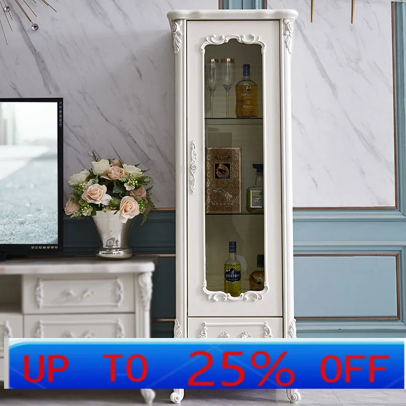 

LTT living room against the wall small glass home simple modern decoration single door high and low wine cabinet combination
