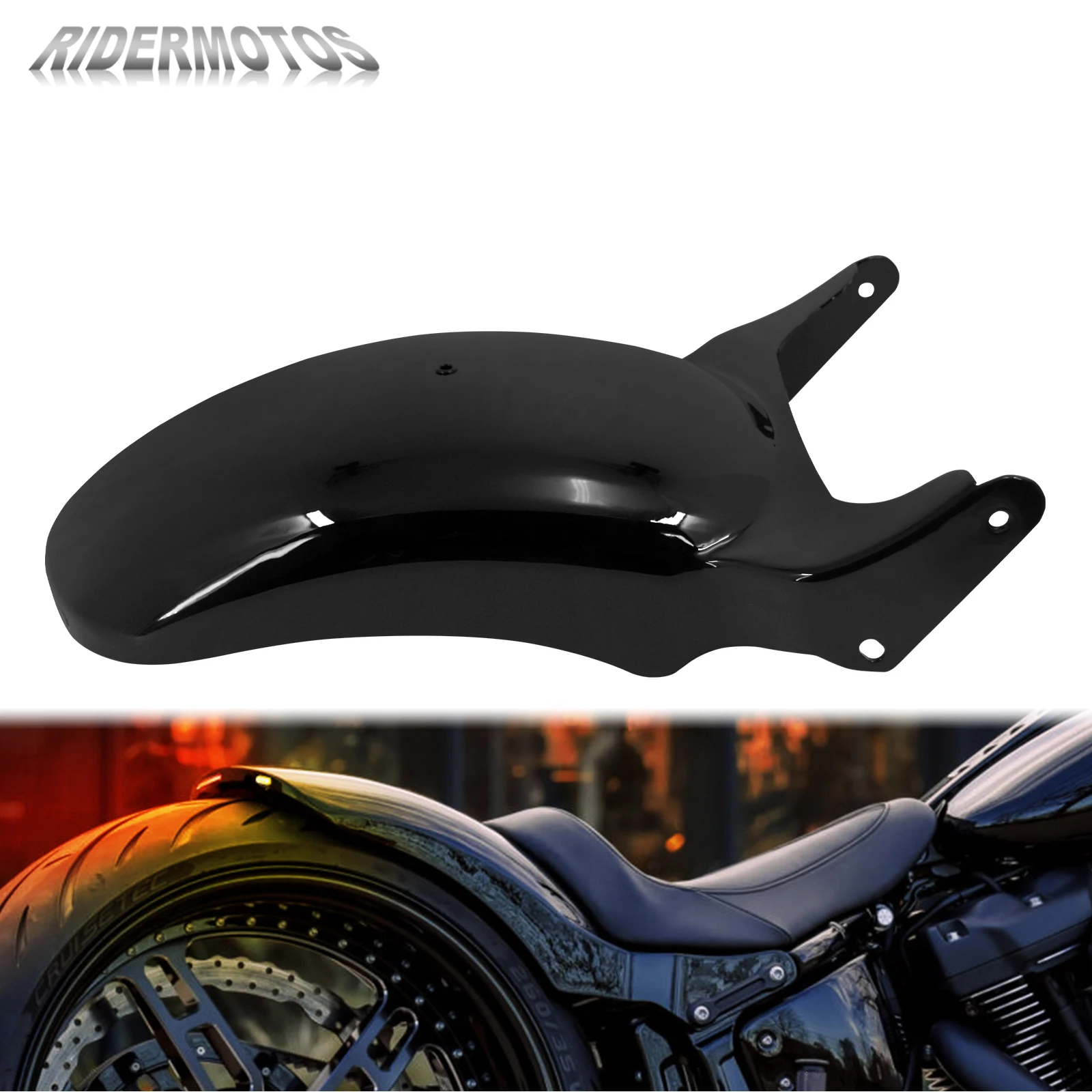 

Motorcycle Rear Mudguard With LED Light Brake Turn Signal Lamp For Harley Softail Breakout FXBR Rocker 2008-17 Motorcycle Fender