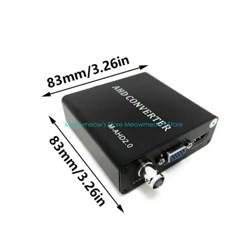 W91A AHDS para conversores sinal FullHD/VGA/CVBS Adaptador vídeo FullHD 1080p para monitores e HDTV