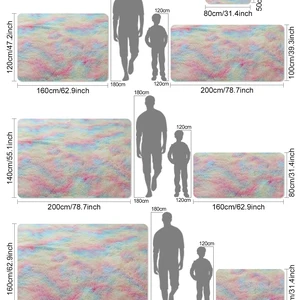 Great soft tugs of the boost for children, children's rug, girl rug, rainbow colors, headboard, children's room, floor, beautiful rugs 9 Main Sales Large Room Rug - №10