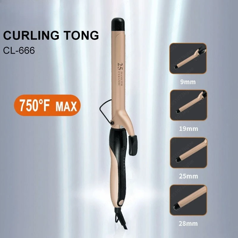 Women's Hair Curling Wand with Adjustable Temperature, Professional Styling Tool for Curls & Waves