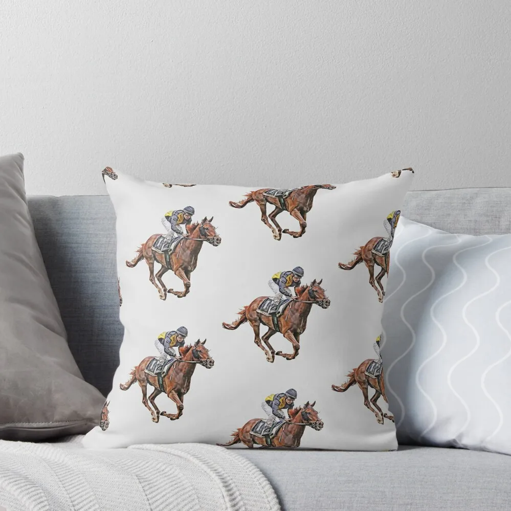 Horse Racing Throw Pillow christmas ornaments 2024 luxury throw pillow covers Christmas Cushion For Home pillow