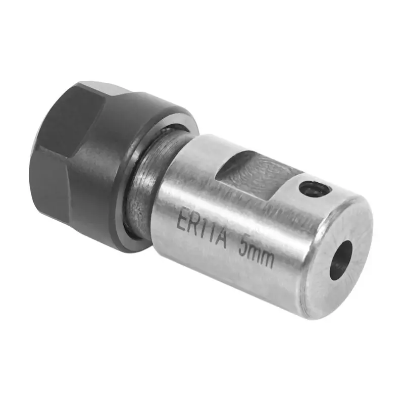 ABVT-3X Er11 5Mm Motor Shaft Collet Chuck Spindle Extension Rod Inner + Er11 Spring Collet For Cnc Milling Machine
