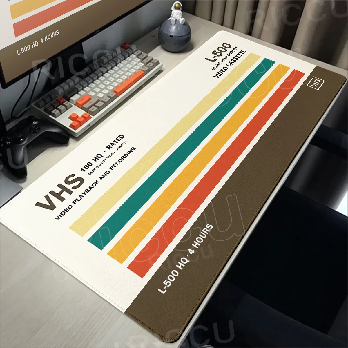 Alfombrilla de ratón para PC de oficina, alfombrilla de mesa antideslizante para Gamer, alfombrilla de ratón estilo Retro VHS, accesorios para PC, alfombrilla para teclado XXL, alfombrilla para gabinete de Pc