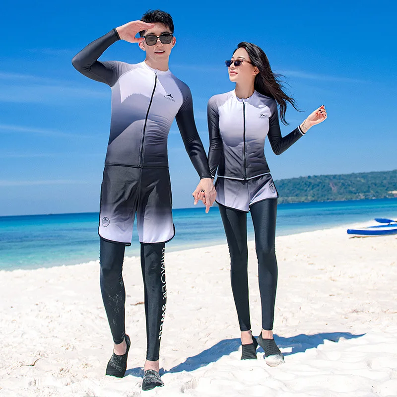

JCZWO Couple Diving Suit Long Sleeved Trousers Swimming Suit UV Sun surfing snorkeling swimsuit