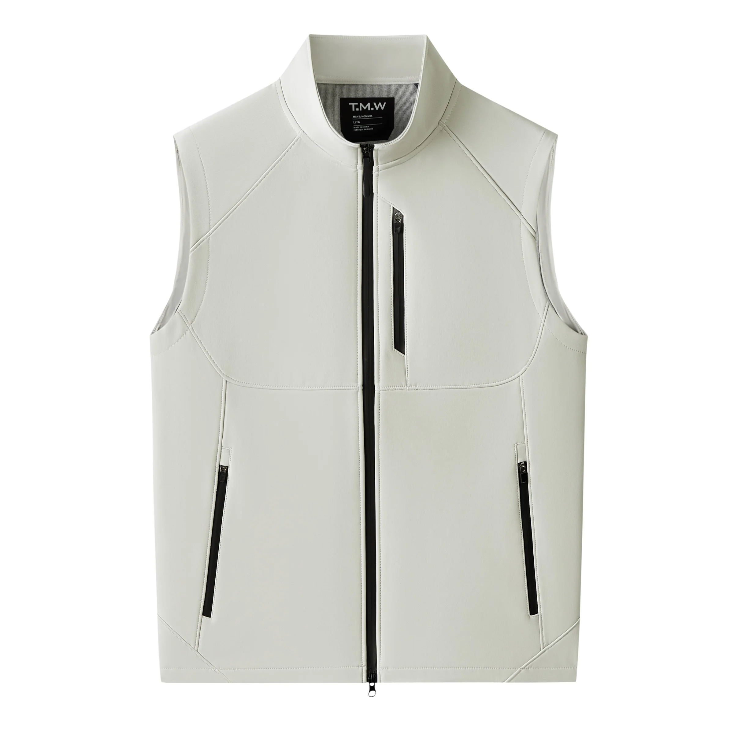 

Мужской мягкий жилет ell 26, весенне-осенний двухоткрывающийся уличный жилет, водонепроницаемый полиэстер, спандекс, застежка-молния