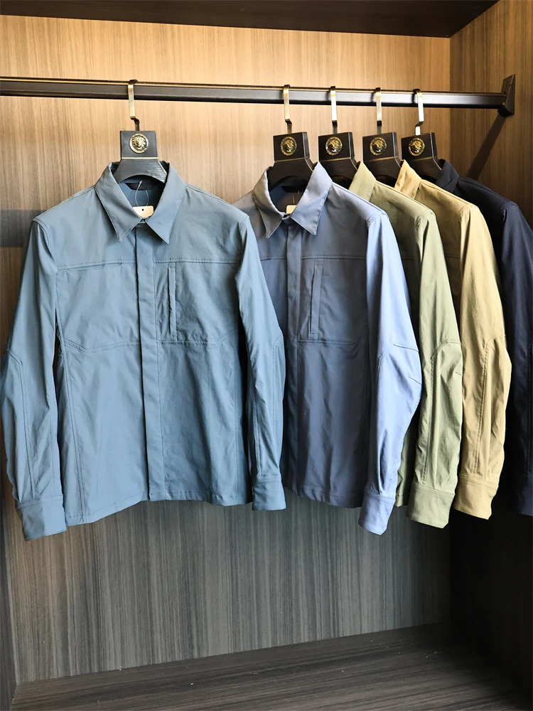 

Outdoor Men's Long Sve irt Stand Fit Faion Urban Sle Breathable Moisture ng Stand Collar Sports Workwear