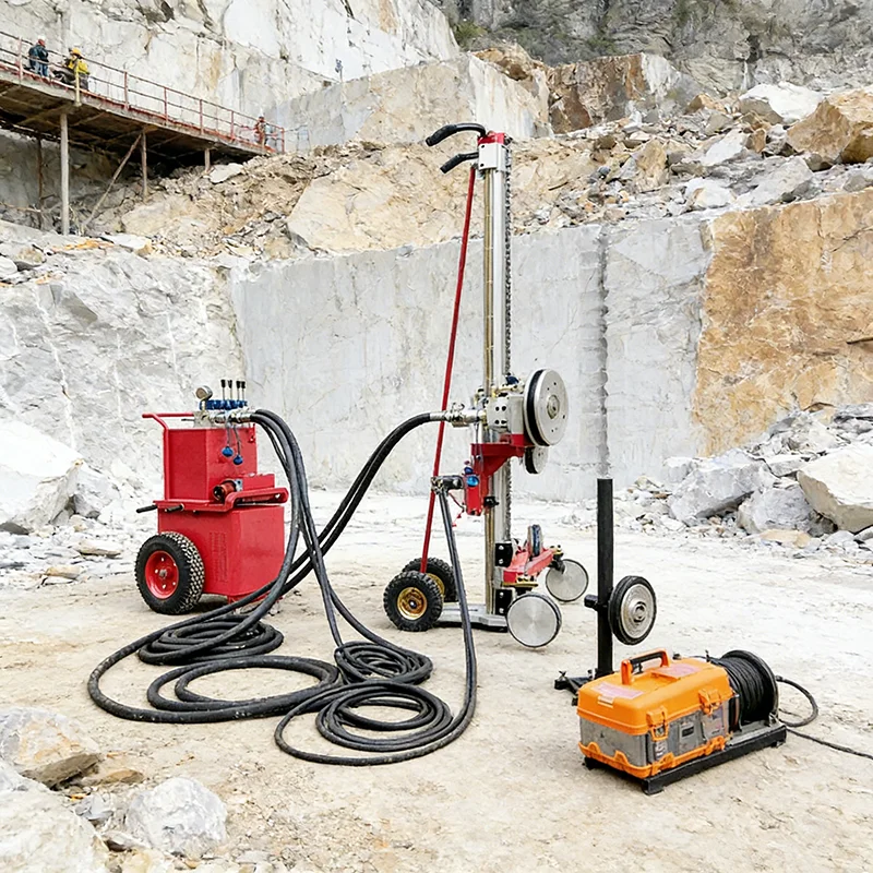 Hydraulic Diamond Wire Saw Concrete Cutting Equipment for Bridge Girder Removal and Bearing Replacement with 360 Degree Frame