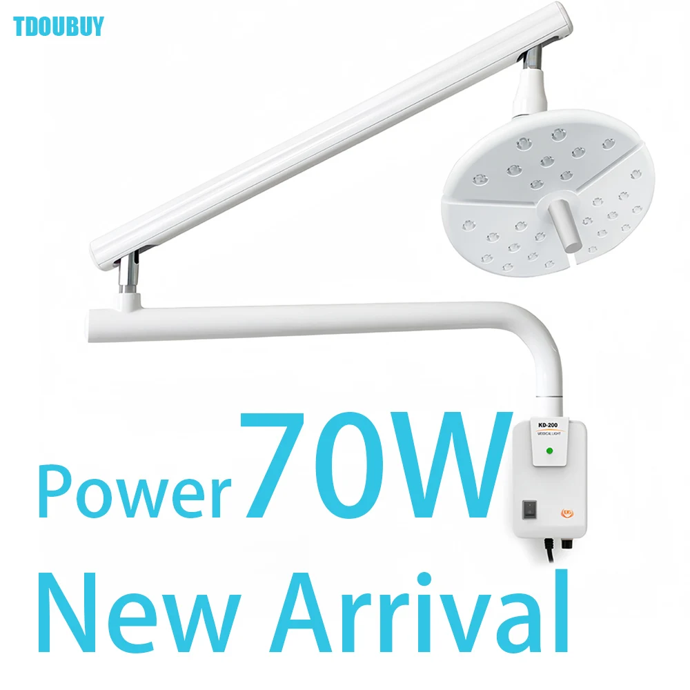 TDOUBUY KD-2018-1 27 Holes LED Wall Mounted Surgical Lamp Veterinary 70W Micro-Surgery Examination Light Clinic Touch Switch