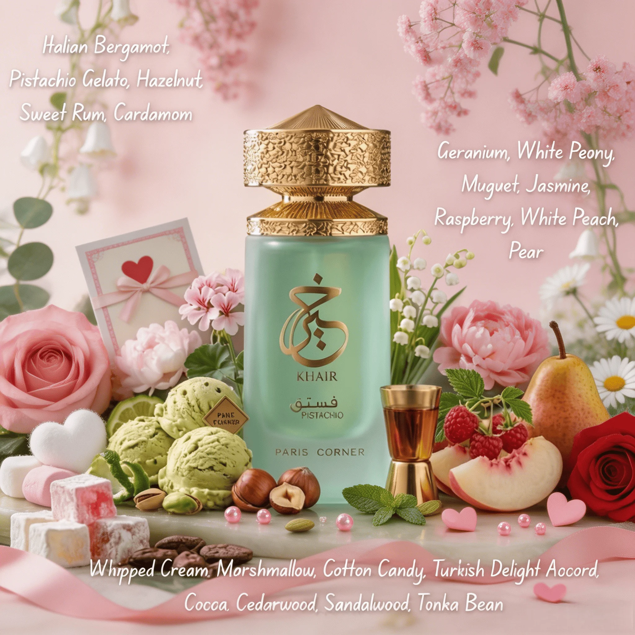

Khair Pistachio EDP Spray Perfume 3.4oz, Premium Luxury Unisex Perfume, Warm Cozy Scent, Long Lasting Wear for Daily Life & Special Occasions