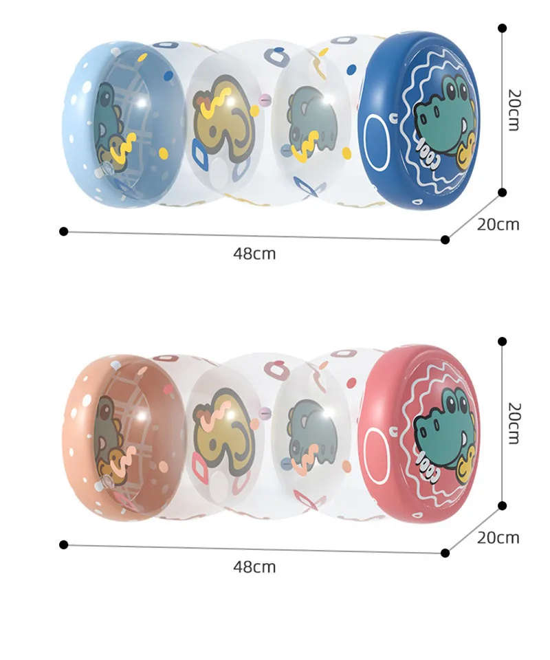 Надувной ролик Монтессори, игрушка для ползания, игрушки для раннего сенсорного развития, игры-погремушки с шинным насосом для детей 6, 12 месяцев