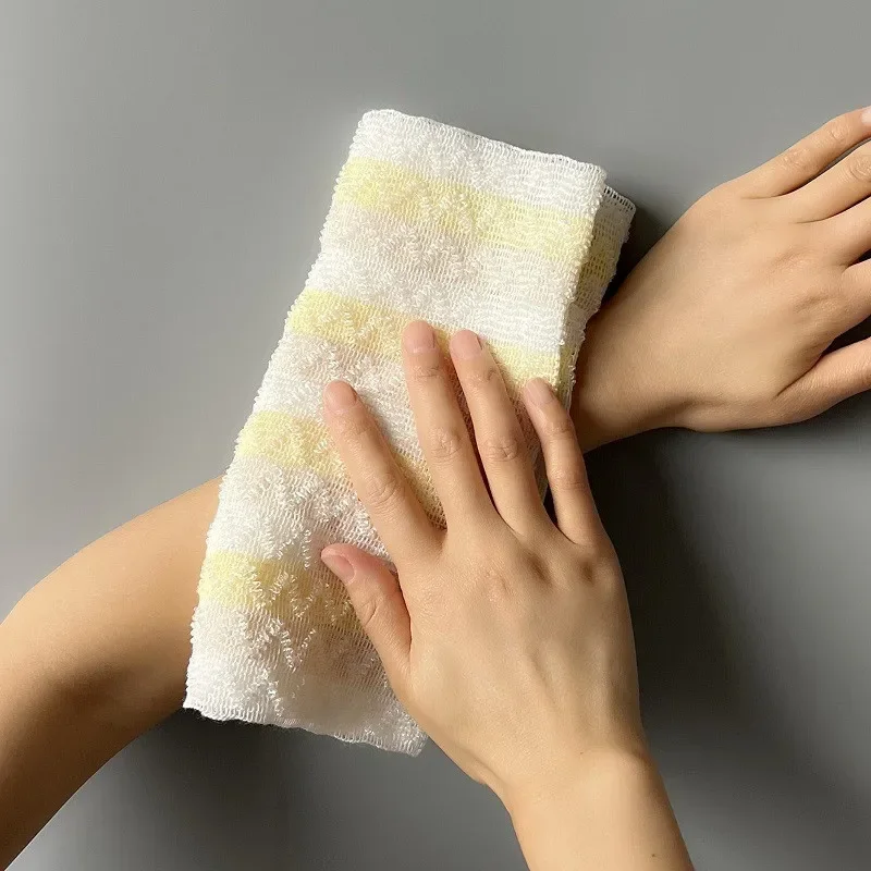 Exfolierender Waschlappen Rückenschrubber für die Dusche für Männer Silberionen-Multifunktions-Schaumbadetuch Extra Langes Peeling-Handtuch – Detail 9