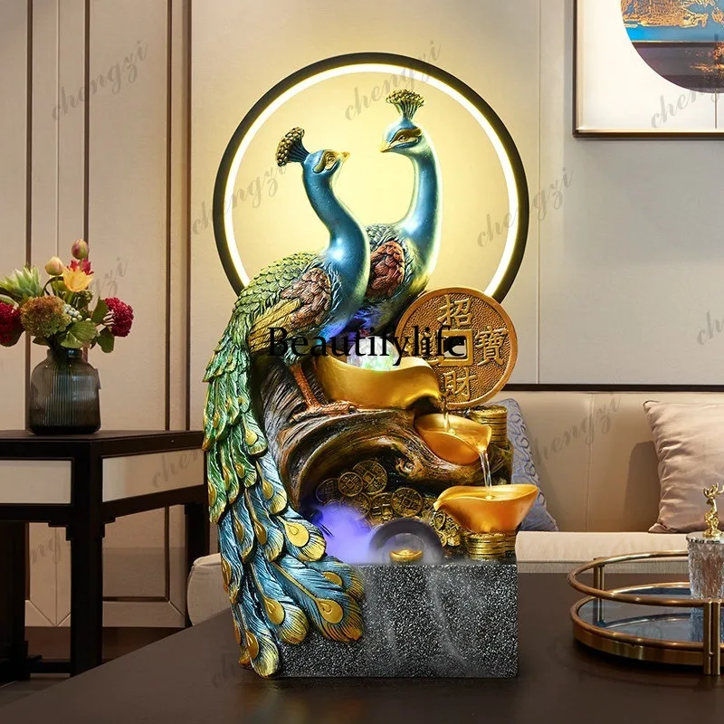 Rockery flowing water ornament circulating water living room bar counter lucky decoration housewarming opening gift
