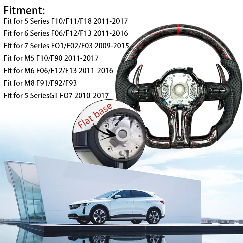 Aangepaste blauw gesmeed koolstofvezel stuurwiel modificatie geschikt voor BMW F30 F10 F31 F20 E90 F01 F90 F25 F22 F36 F33 F32