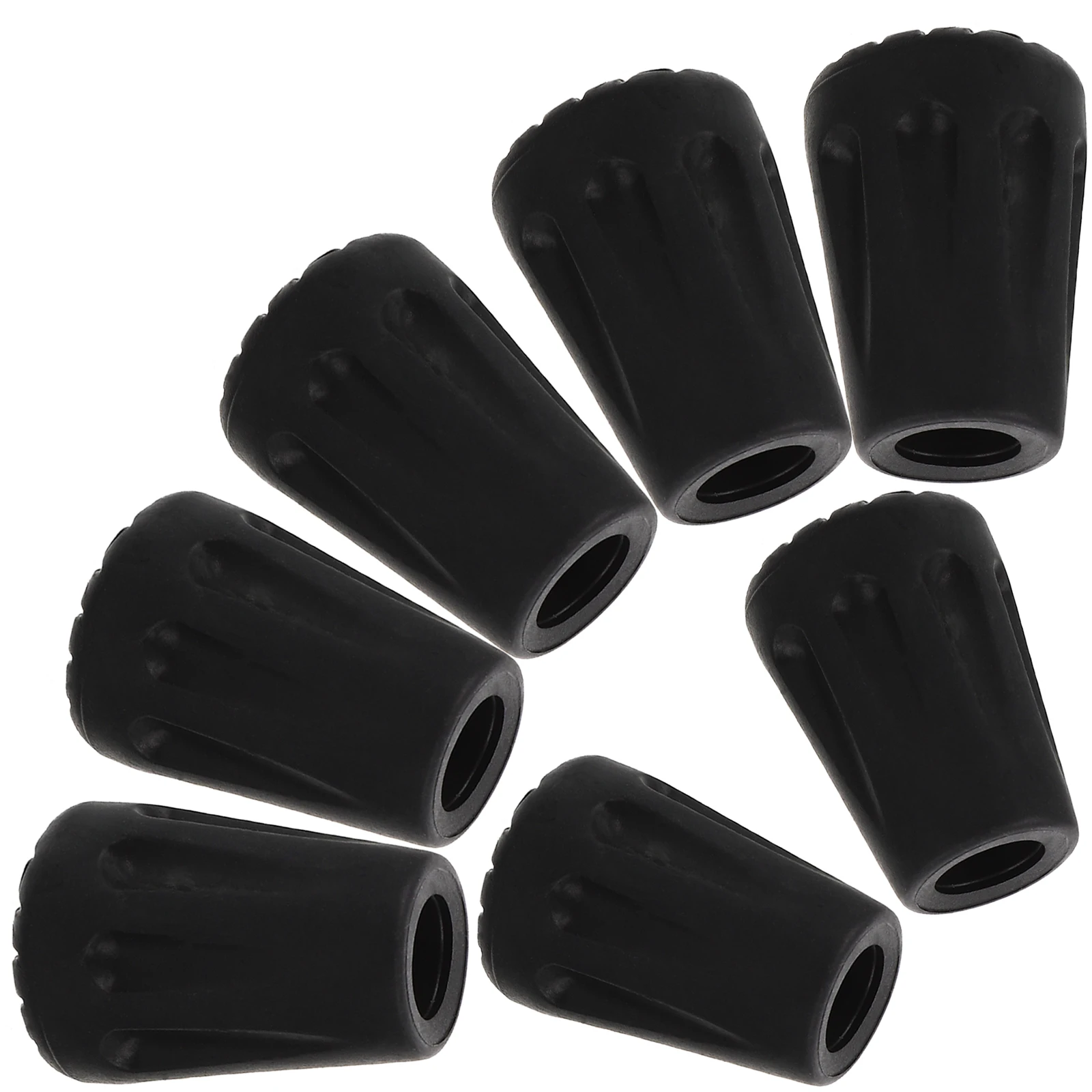 

10pcs Black Rubber Anti-slip Tip Cover for Walking Stick Hiking Trekking Accessories Pole Feet Protector Replacement