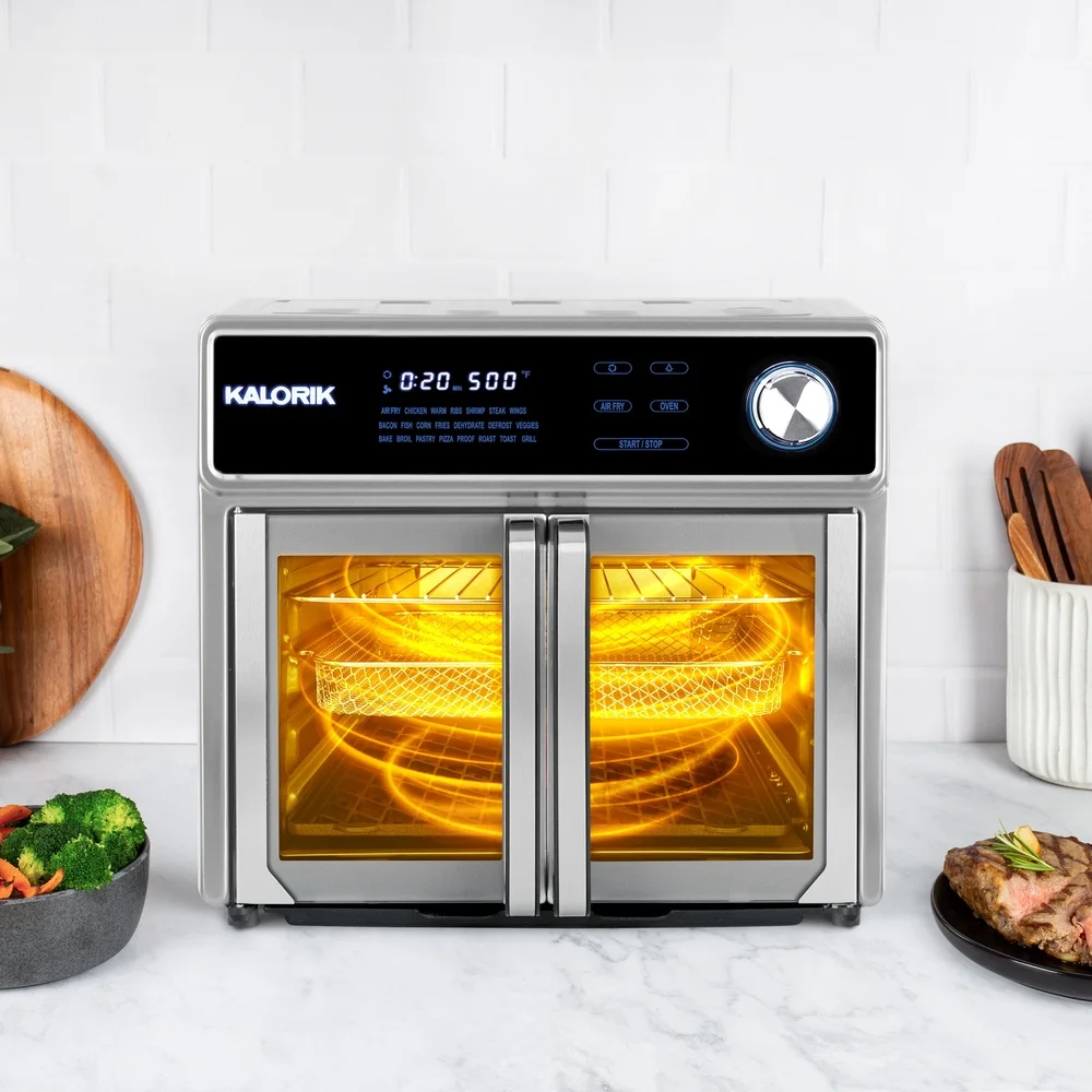 Maxx 26 Qt Frytkownica powietrzna Grill 1700 W Bezdymna technologia Sear Urządzenie do gotowania 10 w 1 Ekran dotykowy LED 22 ustawienia wstępne