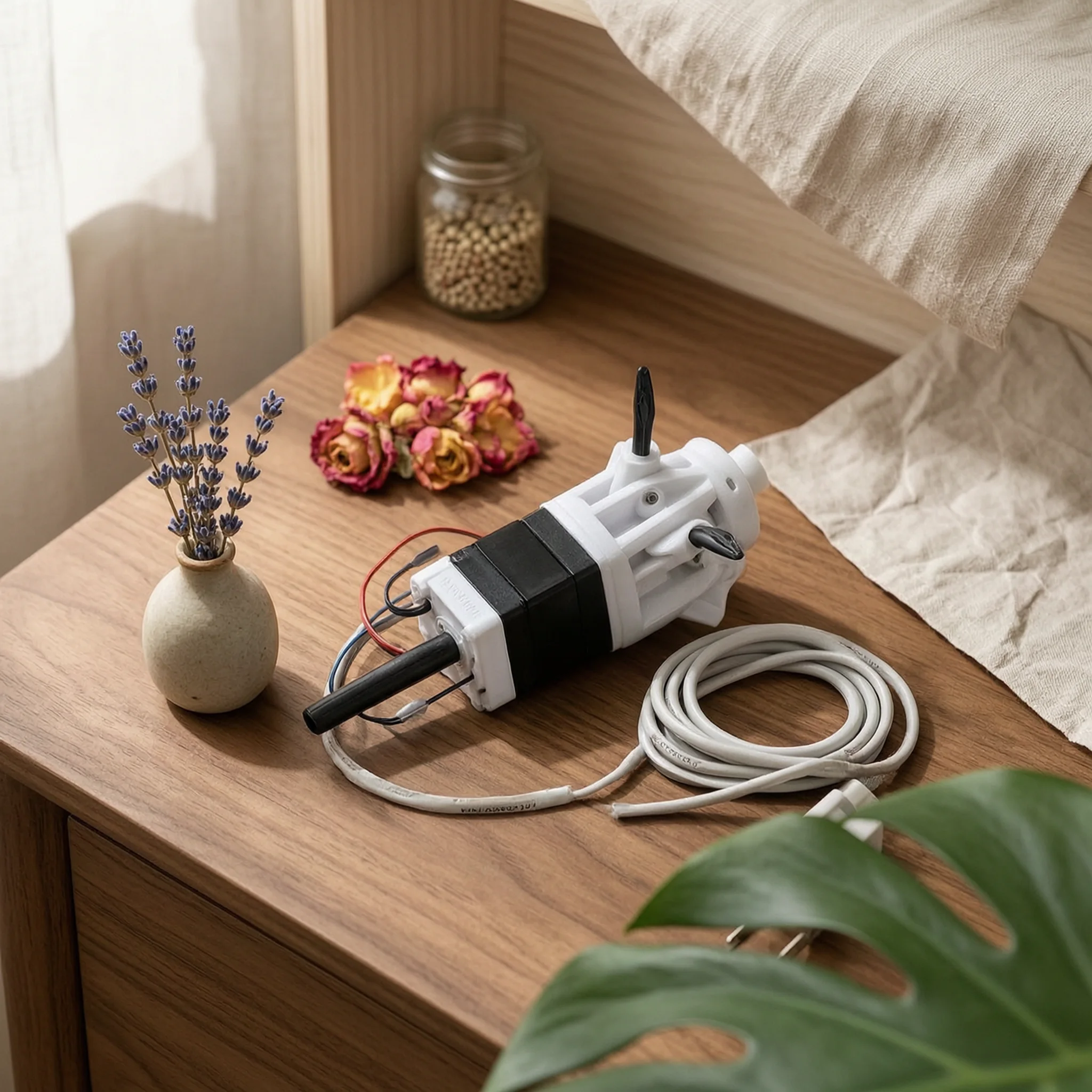 Motorized Flower Actuator Hinged Flower Opening Mechanism Decorative Device Compact Home Decoration Easy to Install