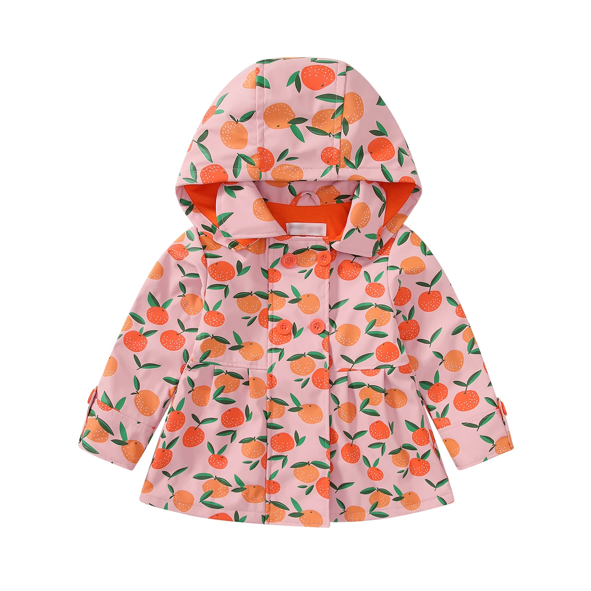 HONEYKING Baby Waterpoof Rain Jacket Children PU Hooded Raincoat for Girls Unicorn Printed Trench Coats Kids Spring Outerwear