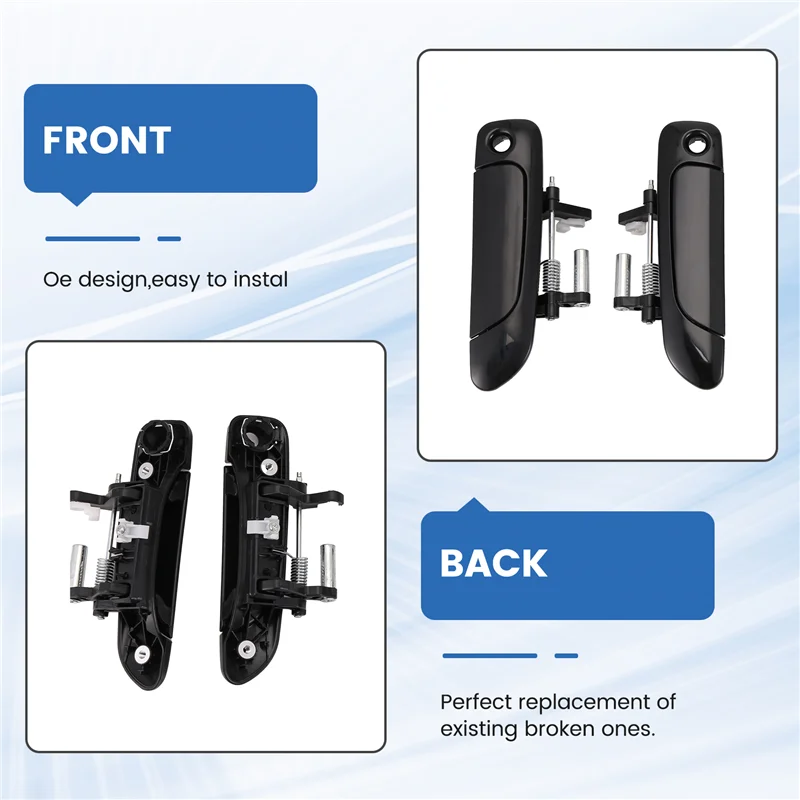 

A02Q-4Pcs/Lot New Front Rear Exterior Door Handles For Honda Civic 2001-2005 72180S5A013 72140S5A013 72640S5A003 72680S5DA01