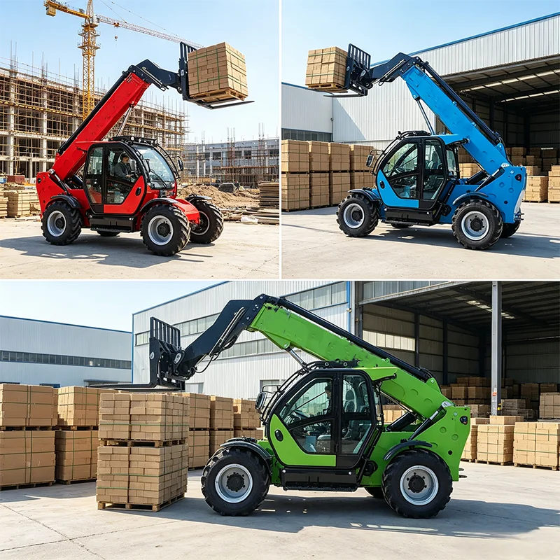 Telehandler with Enclosed Cab and Heater for Cold Weather Operation