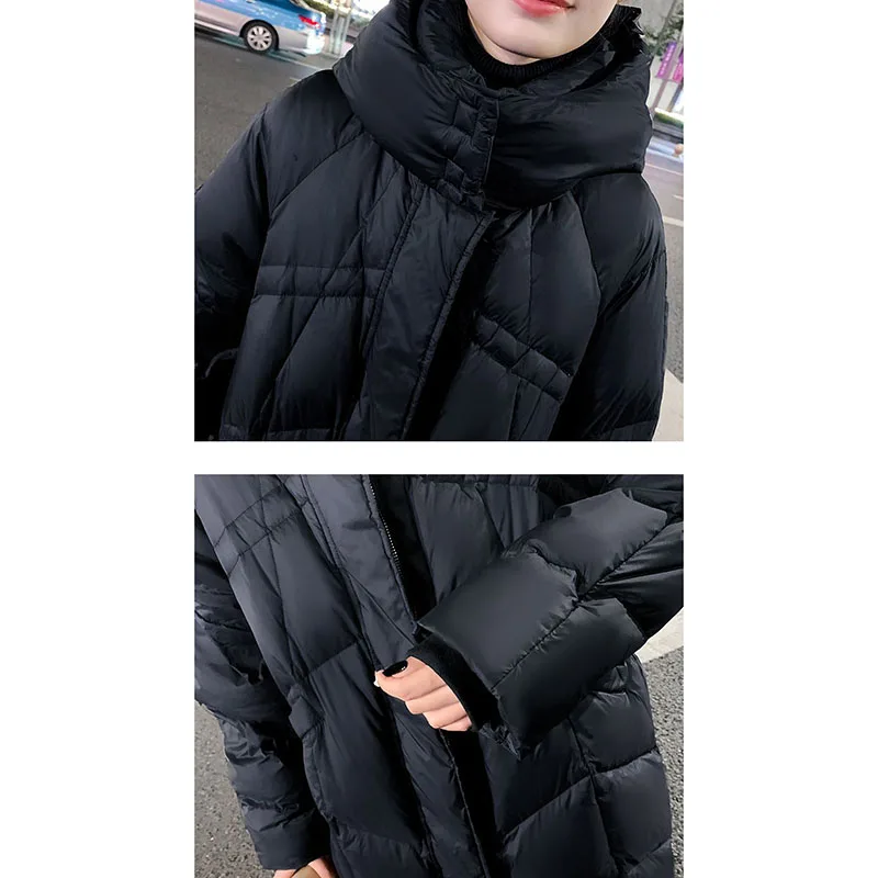 Winter New Mid-Length Warm Thickened Parka Outer Fashion Korean Loose Hooded Down Cotton-Padded Jacket Women\'s  Overcoat