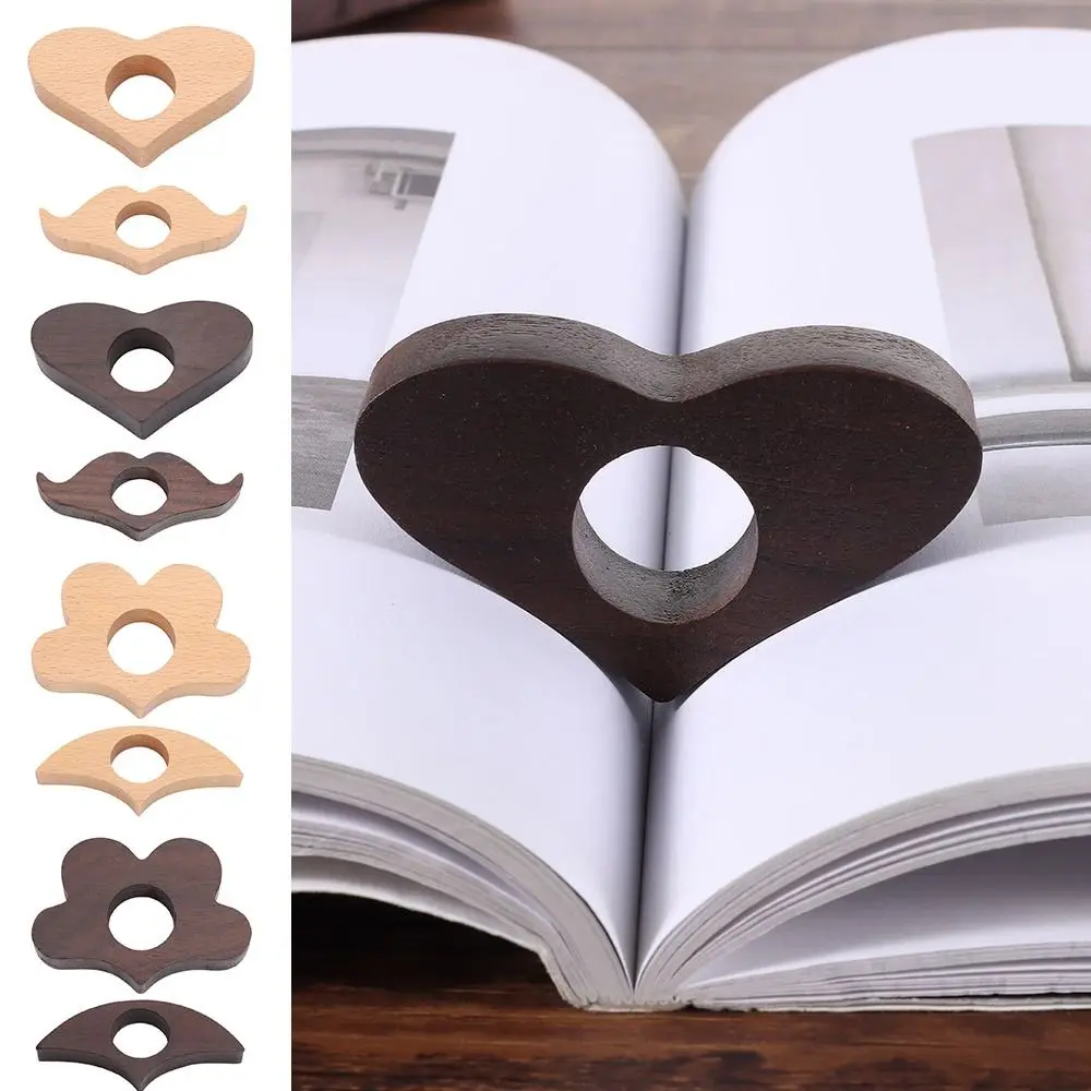 Wooden Bookmarks Ring Page Turning Fixed Thumb Bookmark One Hand Reading Fast Reading Aids Tools Thumb Book Holder Gift view 3