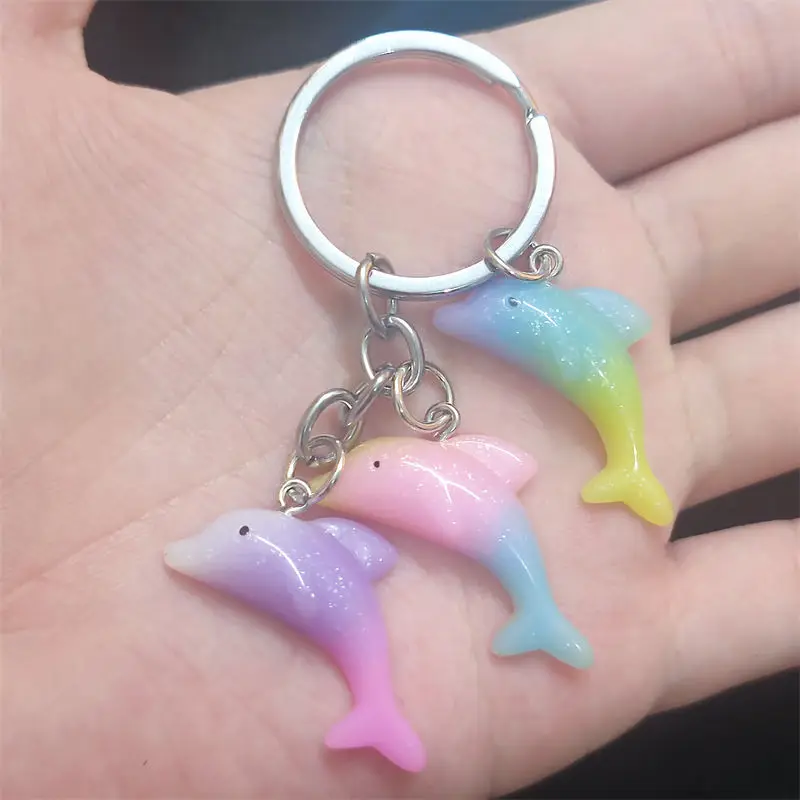 Portachiavi unico simpatico delfino portachiavi animale ciondolo donna uomo accessori gioielli regalo