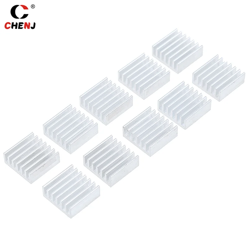 Aksesori pendingin Radiator Chip elektronik Heatsink aluminium kualitas tinggi 10 buah 14*14*6mm