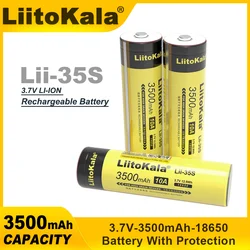 New LiitoKala Lii-35S 18650 Battery 3.7V 3500mAh Recharge Lithium Battery Suitable for Flashlight PCB Protection