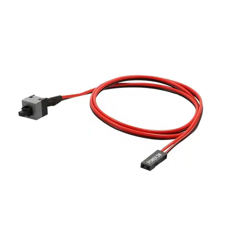 5pcs/lot  Long Power Button Switch Cable for PC Switches Reset Computer Power Momentary Automatically Reset Push Button SW