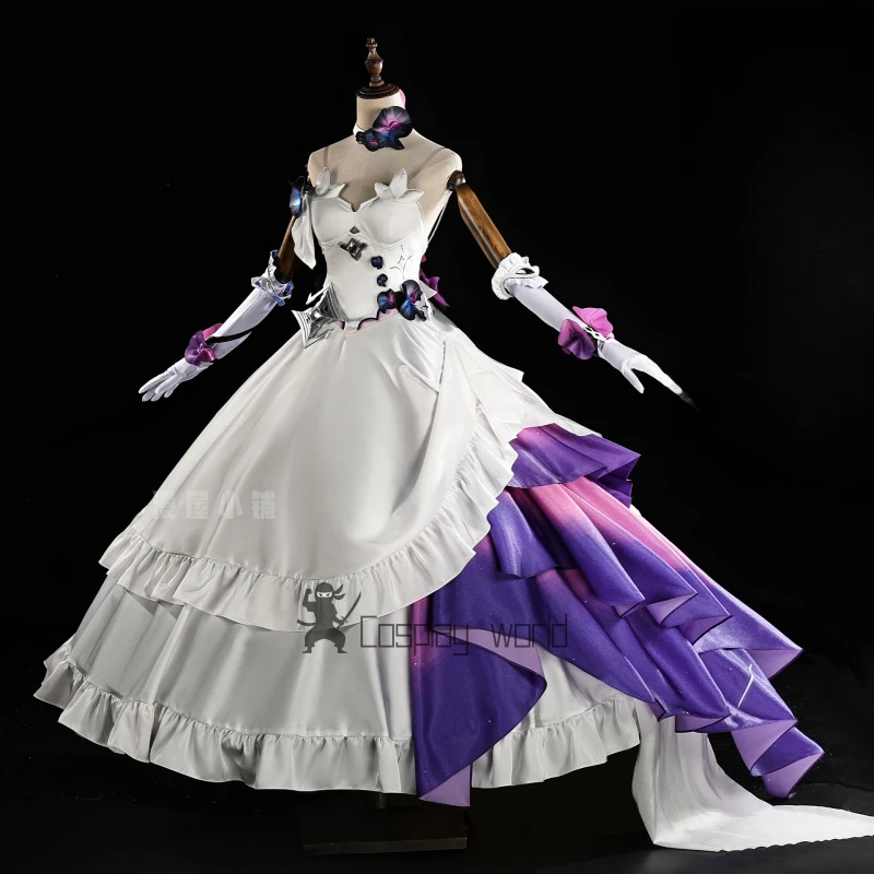 

New Honkai Impact 3 Game Cosplay Costume Kiana Kaslana Night Invitation Ball Dress Accessories Women Halloween Carnival Set