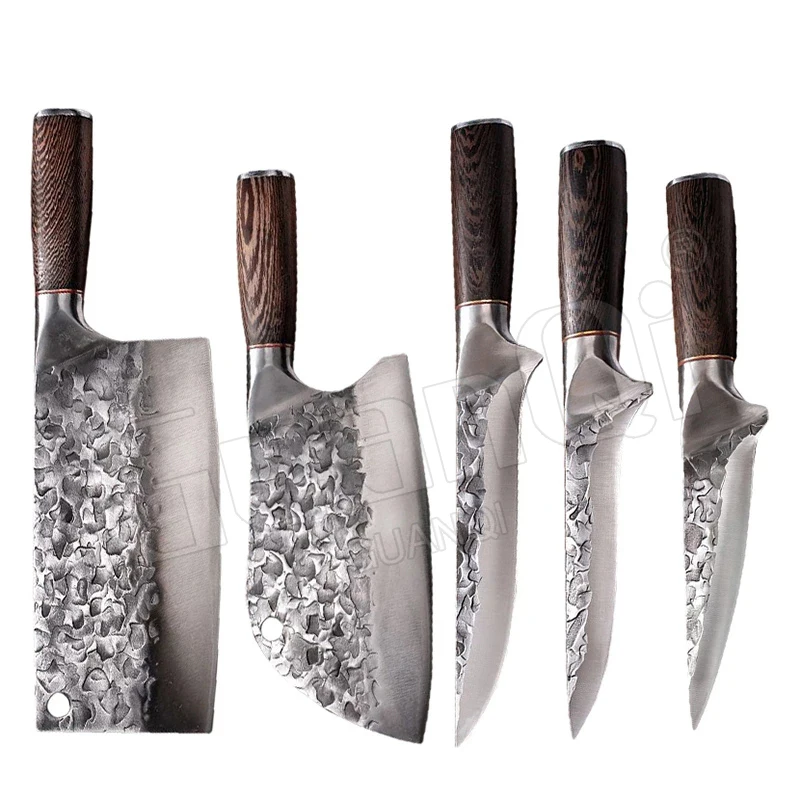 

Kitchen knives Handmade Forged Cleaver High-carbon Bone Chopper Traditional Butcher Slicing Knife Forged Slaughter Boning Knife