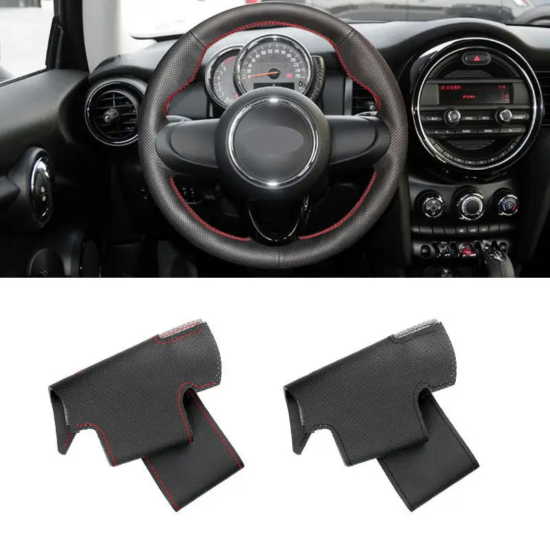 Car Steering Wheel Perforated Leather Cover For Mini Cooper F54 F55 F56 F57 F60 R55 R56 R57 R58 R59 R60 R61 R50 R52 R53 S JCW