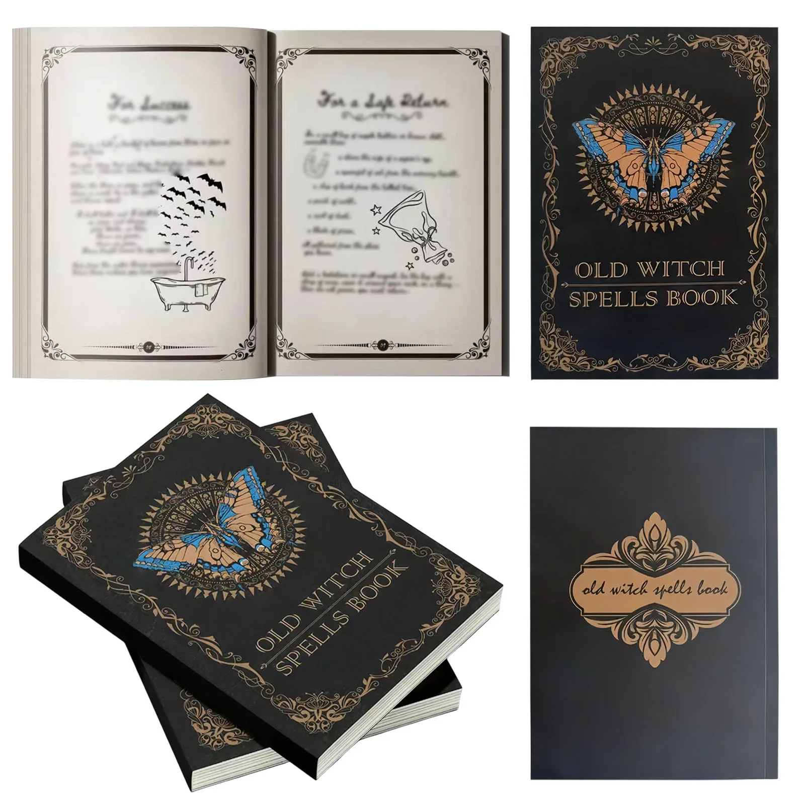 

Witchcraft Spell Book Multi-Purpose Mystery Spells Journal Retro Witch Spellbook Rituals Mystical Witch Supplies